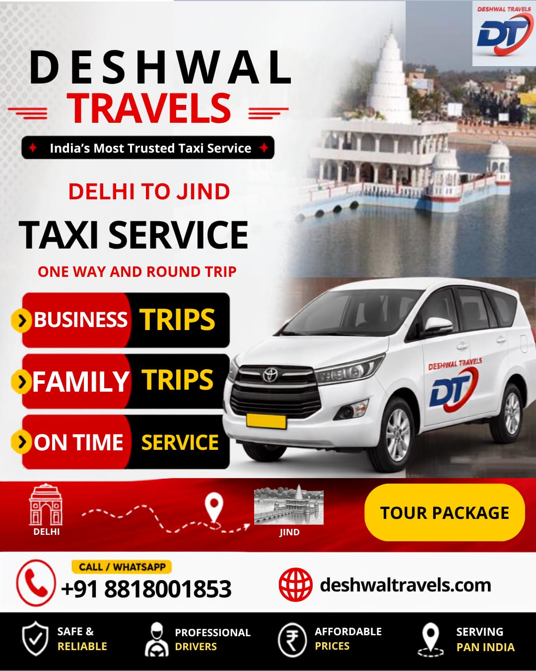 Delhi To Jind Taxi