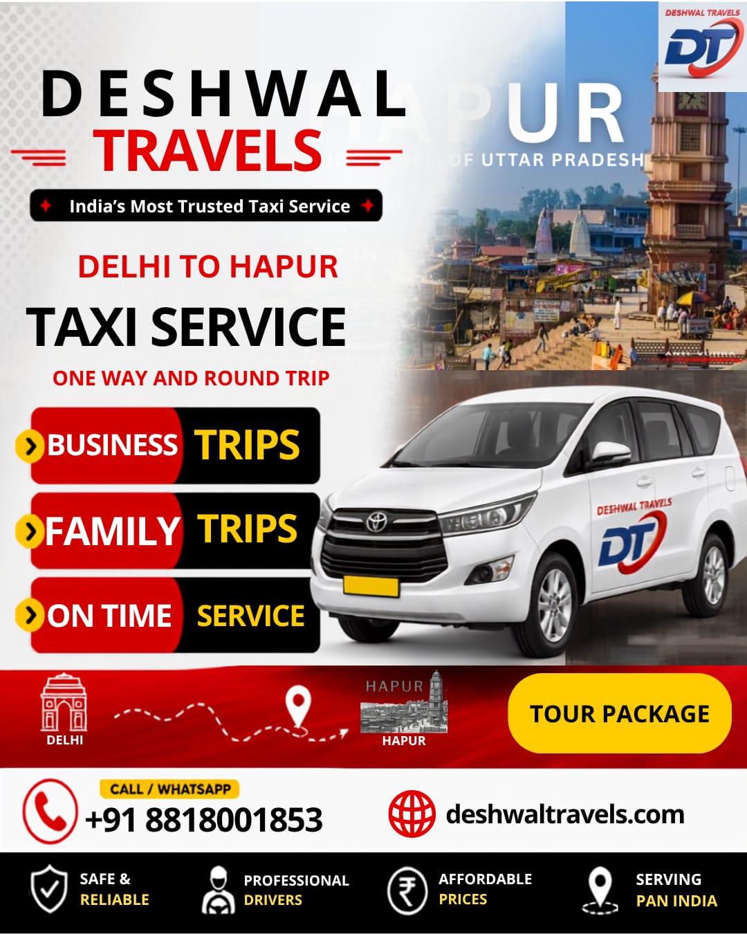 Delhi to Hapur Taxi
