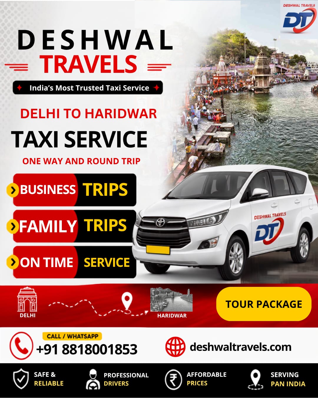 Delhi to Haridwar Taxi